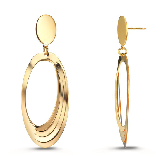 Örhängen Silver gul guldpläterad