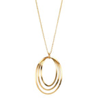 Collier Silver gul guldpläterad 40-44 cm