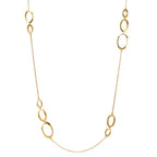 Collier Silver gul guldpläterad 90 cm
