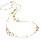 Collier Silver gul guldpläterad 90 cm