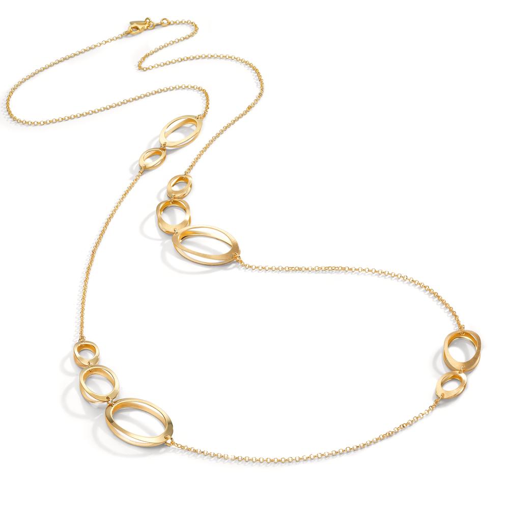 Collier Silver gul guldpläterad 90 cm