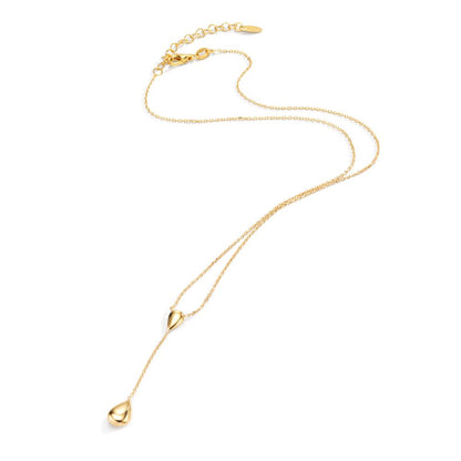Collier Silver gul guldpläterad 40-44 cm