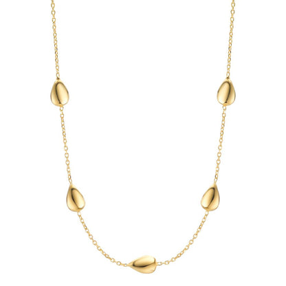 Collier Silver gul guldpläterad 40-44 cm