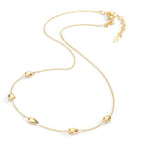 Collier Silver gul guldpläterad 40-44 cm