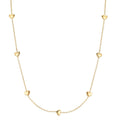 Collier Silver gul guldpläterad Hjärta 40-44 cm