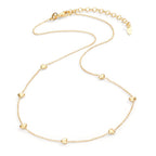 Collier Silver gul guldpläterad Hjärta 40-44 cm