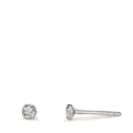 Örhängen med knoppar 375/9 K vitguld Zirkoniumoxid 2 stenar Ø2.9 mm