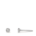 Örhängen med knoppar 375/9 K vitguld Zirkoniumoxid 2 stenar Ø2.9 mm