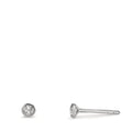 Örhängen med knoppar 375/9 K vitguld Zirkoniumoxid 2 stenar Ø3.5 mm