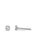 Örhängen med knoppar 375/9 K vitguld Zirkoniumoxid 2 stenar Ø3.8 mm