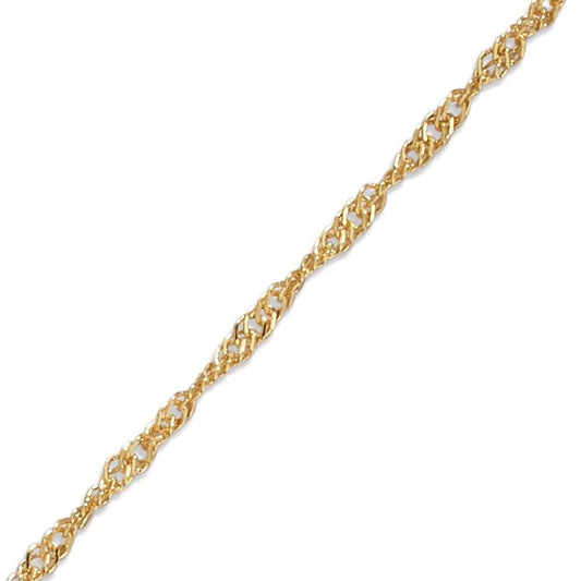 Vristlänk 375/9 K gult guld 23-25 cm