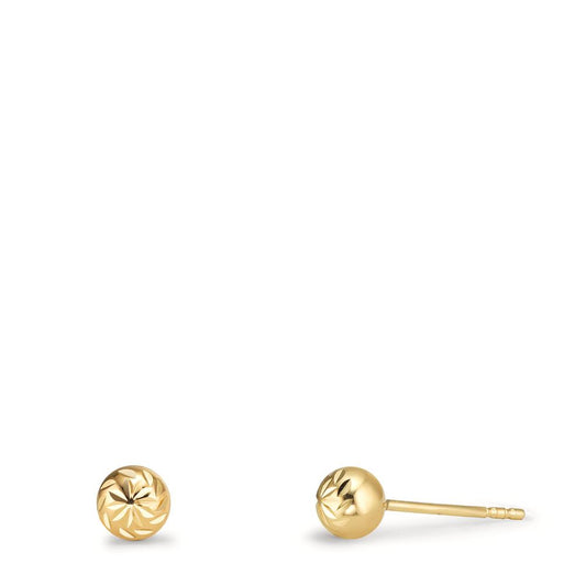 Örhängen med knoppar 375/9 K gult guld Ø4 mm