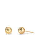 Örhängen med knoppar 375/9 K gult guld Ø6 mm