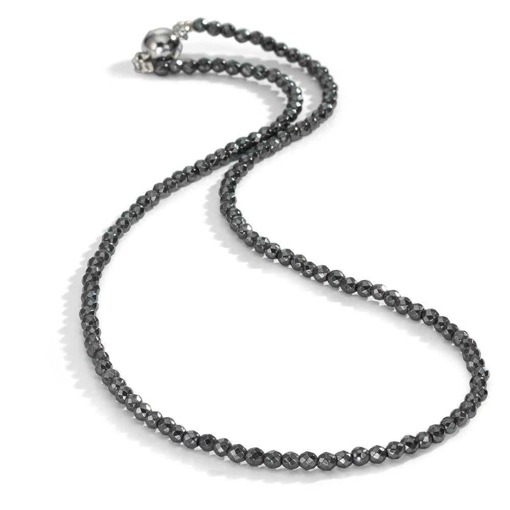 Collier rostfritt stål Hematit 3 mm 42 cm