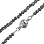 Collier rostfritt stål Hematit 3 mm 42 cm