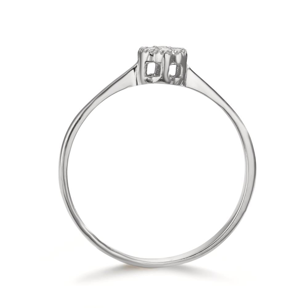 Finger ring 750/18 K vitguld diamant 0.06 ct, 7 stenar, w-si