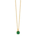 Collier 750/18 K gult guld smaragd 0.22 ct 42 cm