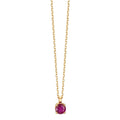 Collier 750/18 K gult guld rubin 0.26 ct 42 cm