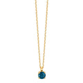 Collier 750/18 K gult guld safir 0.28 ct 42 cm