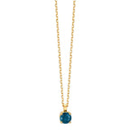Collier 750/18 K gult guld safir 0.28 ct 42 cm