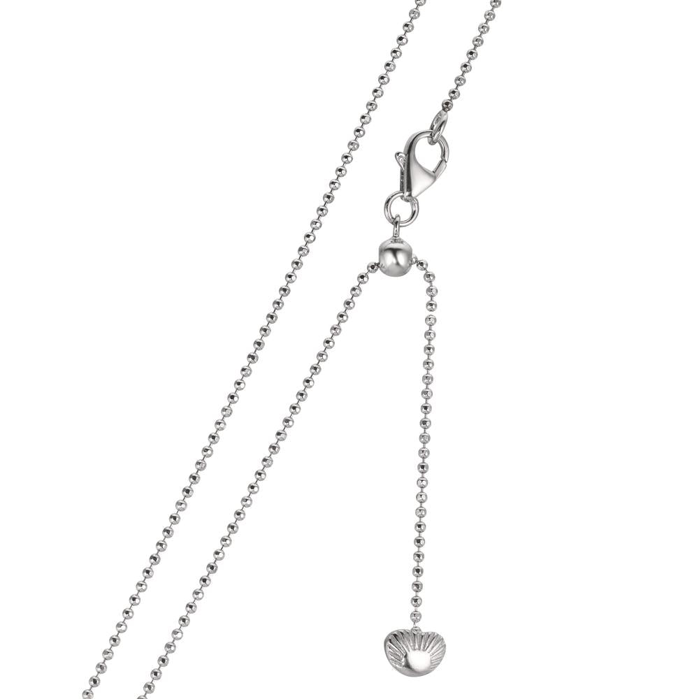 Collier Silver rodiumpläterad Tahitisk pärla, 10 mm 38-50 cm