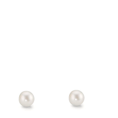 Örhängen med knoppar 375/9 K gult guld glänsande pärlor, 2 Pärlor 4-4.5 mm