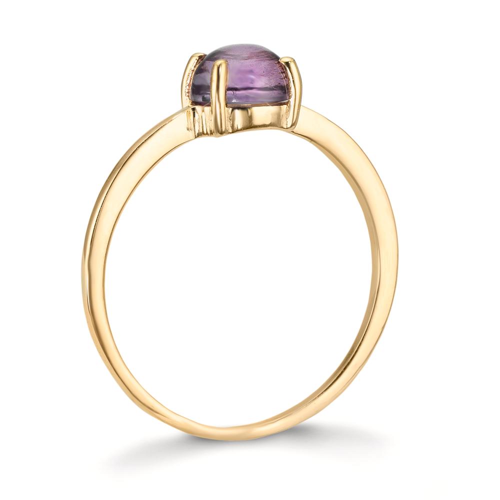Finger ring 375/9 K gult guld ametist 5.5 mm