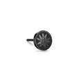 Örhängen 1 st rostfritt stål svart IP-belagd Edelweiss Ø8 mm