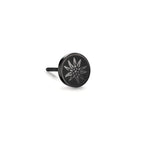 Örhängen 1 st rostfritt stål svart IP-belagd Edelweiss Ø8 mm