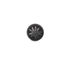 Örhängen 1 st rostfritt stål svart IP-belagd Edelweiss Ø8 mm