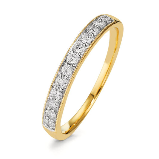 Minnesring 750/18 K gult guld diamant 0.25 ct, 12 stenar, w-pi3