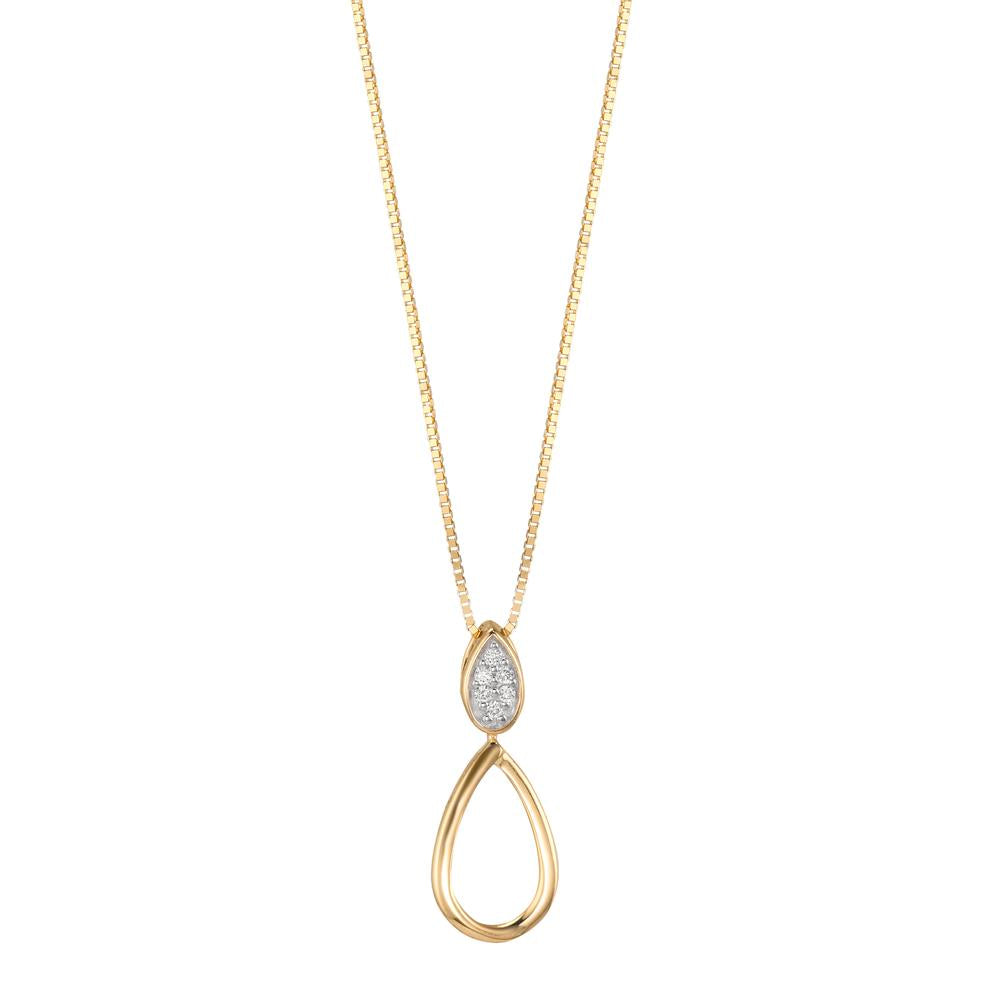 Hängsmycke 750/18 K gult guld diamant 0.03 ct, 6 stenar, w-pi1