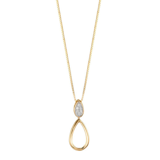Hängsmycke 750/18 K gult guld diamant 0.03 ct, 6 stenar, w-pi1