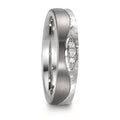 Partnerring rostfritt stål, titan diamant 0.045 ct, 3 stenar, w-si