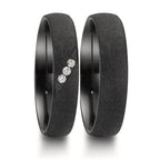 Partnerring zirkonium diamant 0.045 ct, 3 stenar, w-si