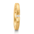 Partnerring 750/18 K gult guld diamant 0.015 ct, w-si
