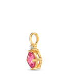 Hängsmycke 750/18 K gult guld topas rosa, topas vit Ø6.5 mm