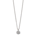 Collier Silver Zirkoniumoxid 7 stenar rodiumpläterad blomma 38 cm