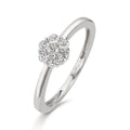 Finger ring Silver Zirkoniumoxid 7 stenar rodiumpläterad