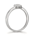 Finger ring Silver Zirkoniumoxid 7 stenar rodiumpläterad