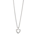 Collier Silver rodiumpläterad Hjärta 38-42 cm