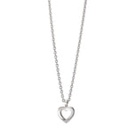 Collier Silver rodiumpläterad Hjärta 38-42 cm