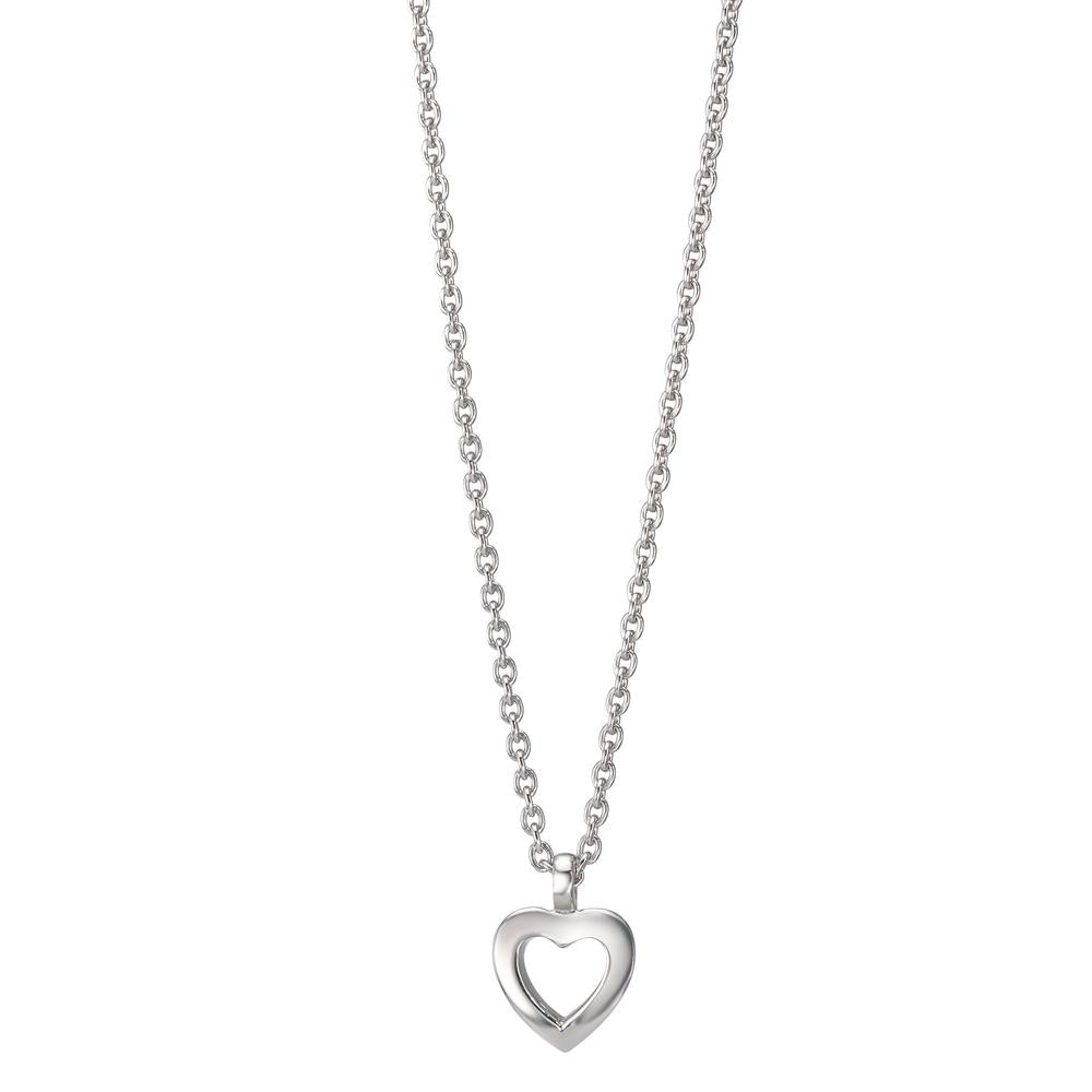 Collier Silver rodiumpläterad Hjärta 38-42 cm