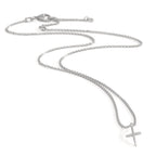 Collier Silver rodiumpläterad Korsa 38-42 cm