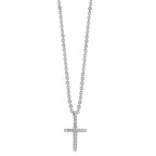 Collier Silver Zirkoniumoxid 16 stenar rodiumpläterad Korsa 38-42 cm