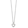 Collier Silver Zirkoniumoxid 16 stenar rodiumpläterad Hjärta 38-42 cm