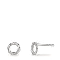 Örhängen med knoppar Silver Zirkoniumoxid 16 stenar rodiumpläterad Ø6.5 mm