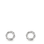 Örhängen med knoppar Silver Zirkoniumoxid 16 stenar rodiumpläterad Ø6.5 mm