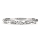 Sätt i ring Silver Zirkoniumoxid 18 stenar rodiumpläterad