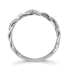 Sätt i ring Silver Zirkoniumoxid 18 stenar rodiumpläterad